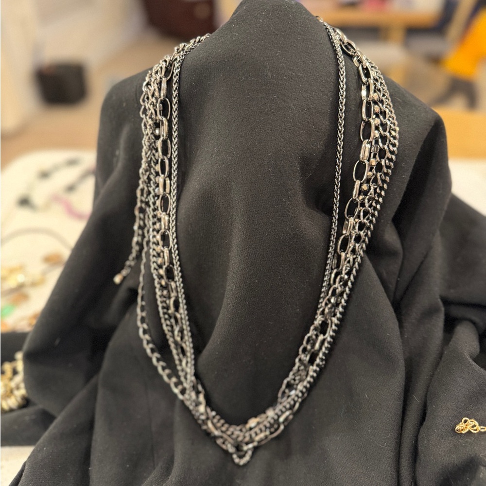 Elegant Tasha Silver Chain Belt